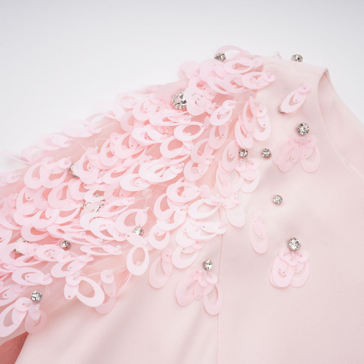 Aurohaya Gunnel Pink Flared Embellished Maxi Gown
