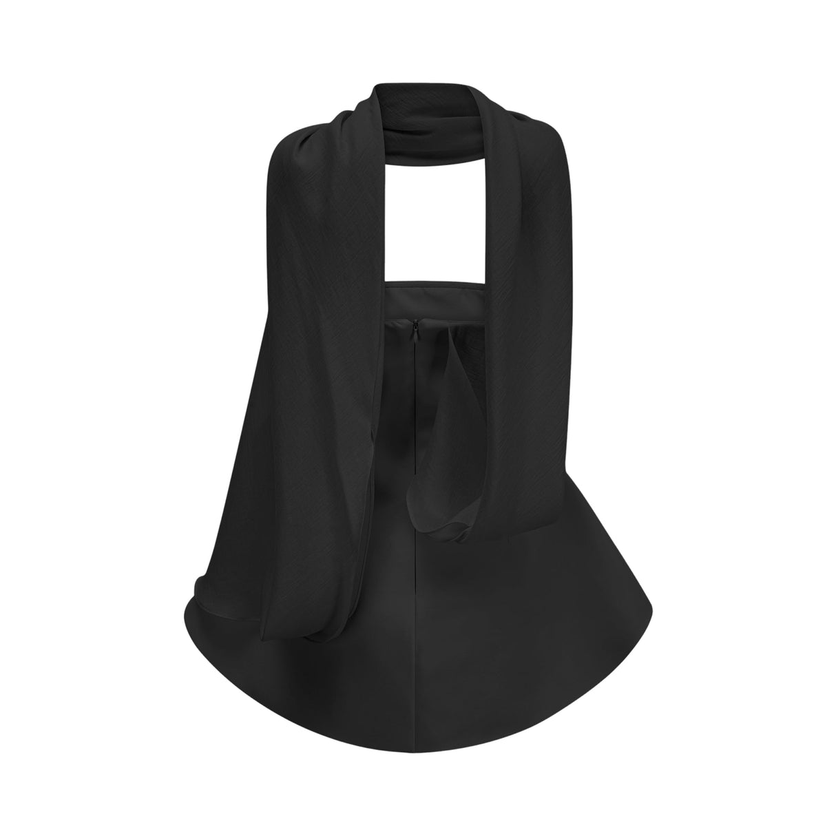 Aurohaya Danaé ribbon-design flared mini dress in Black