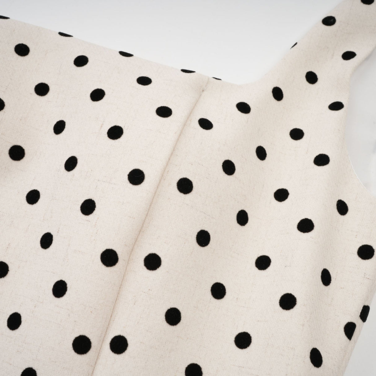 Aurohaya Geneviève neutrals polka-dot puff mini dress