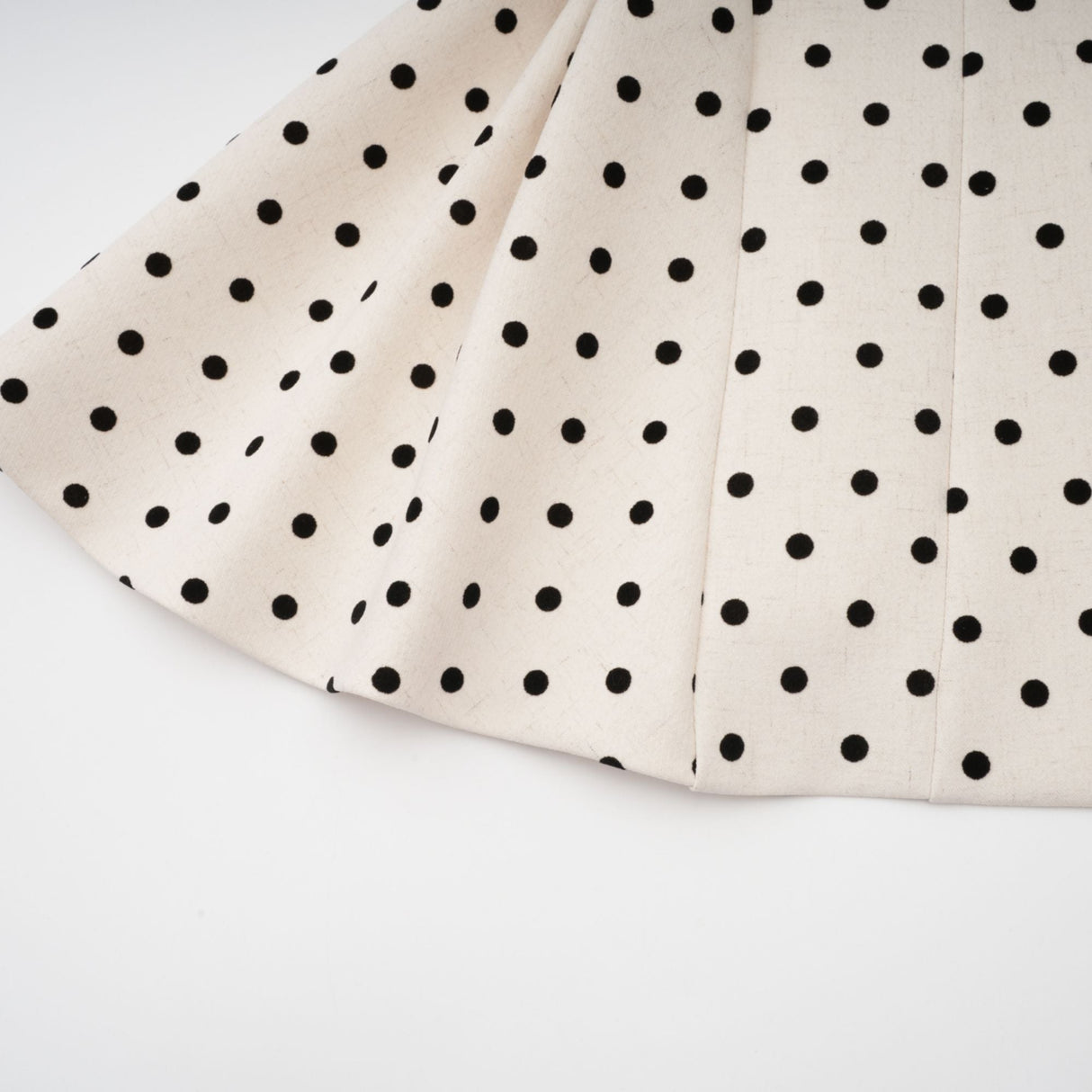 Aurohaya Geneviève neutrals polka-dot puff mini dress