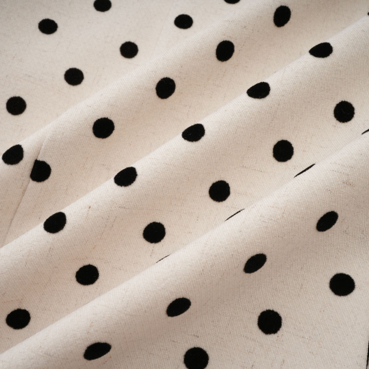 Aurohaya Geneviève neutrals polka-dot puff mini dress