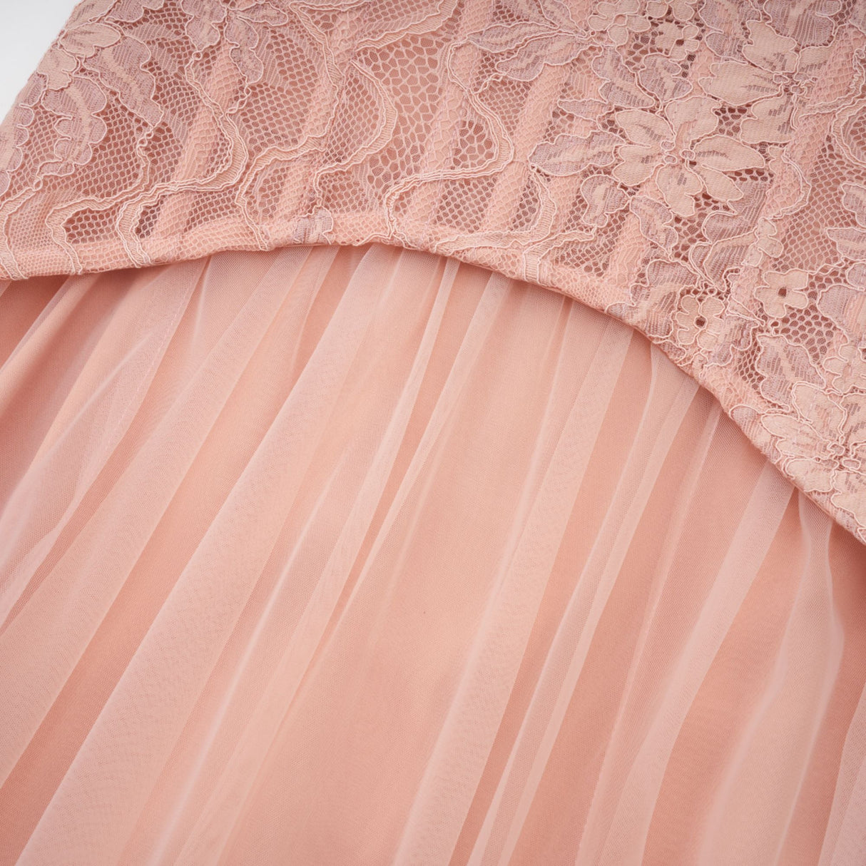 Aurohaya Ulrique Pink Lace Corset Tulle Maxi Dress