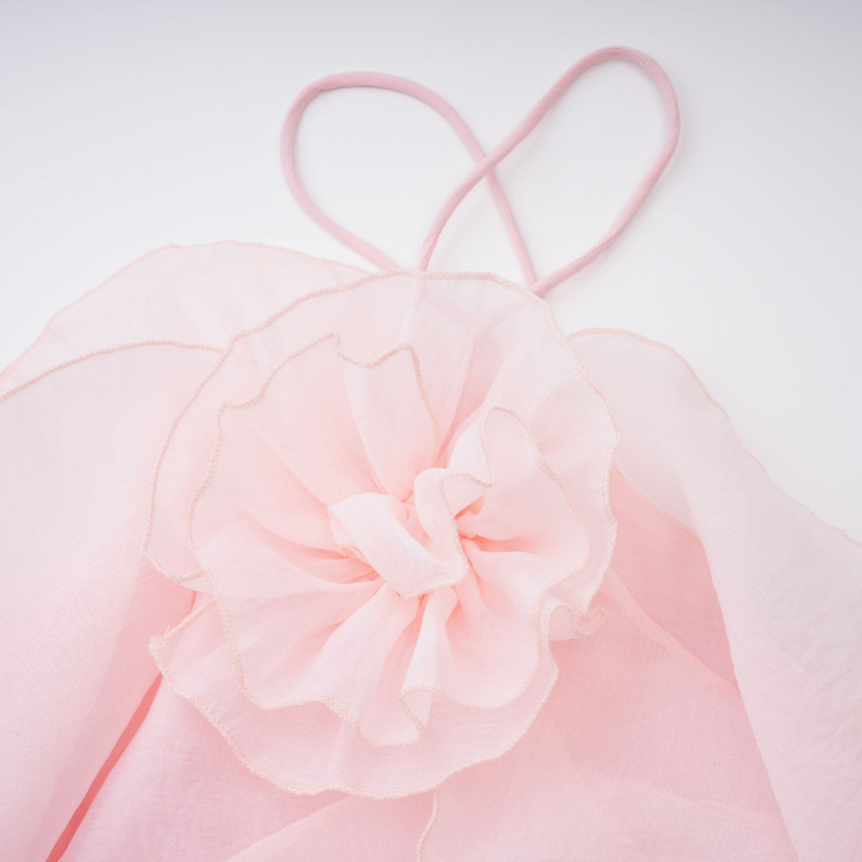Aurohaya Lucie Pink Tiered Ruffled Mini Dress