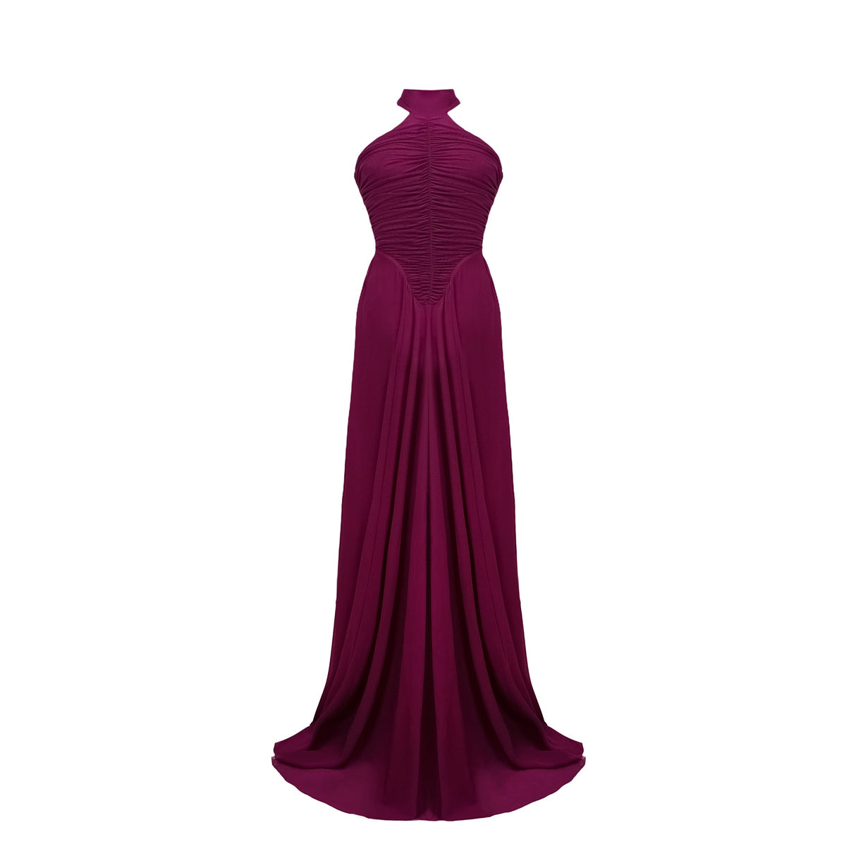 Aurohaya Kerstin Purple Ruched Maxi Dress