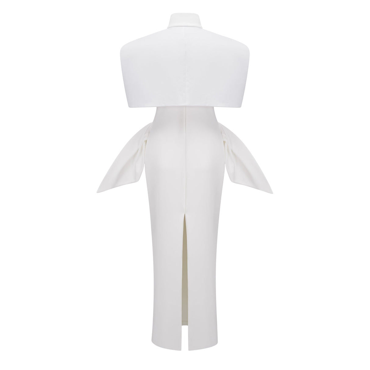 Aurohaya Felice White Structured Cape & Corset Dress Set
