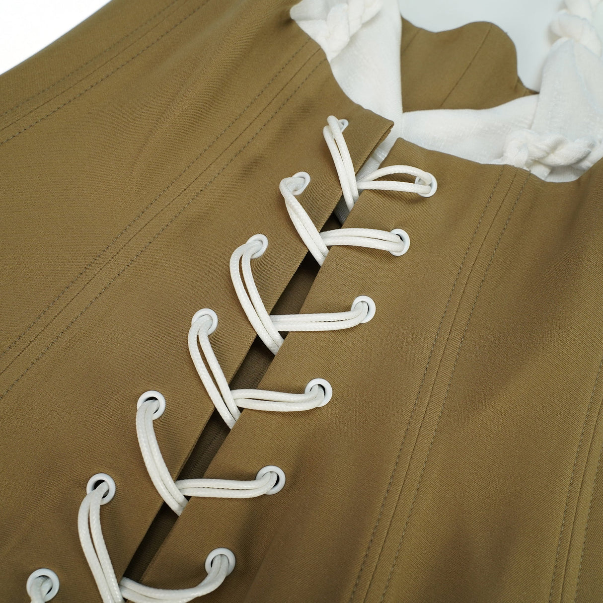 Aurohaya Yasmine Brown Bustier Panel Mini Dress