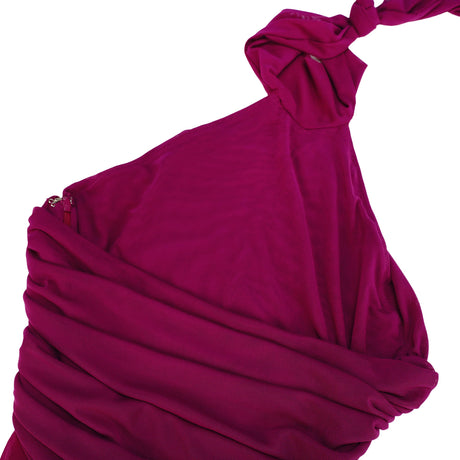 Aurohaya Kerstin Purple Ruched Maxi Dress