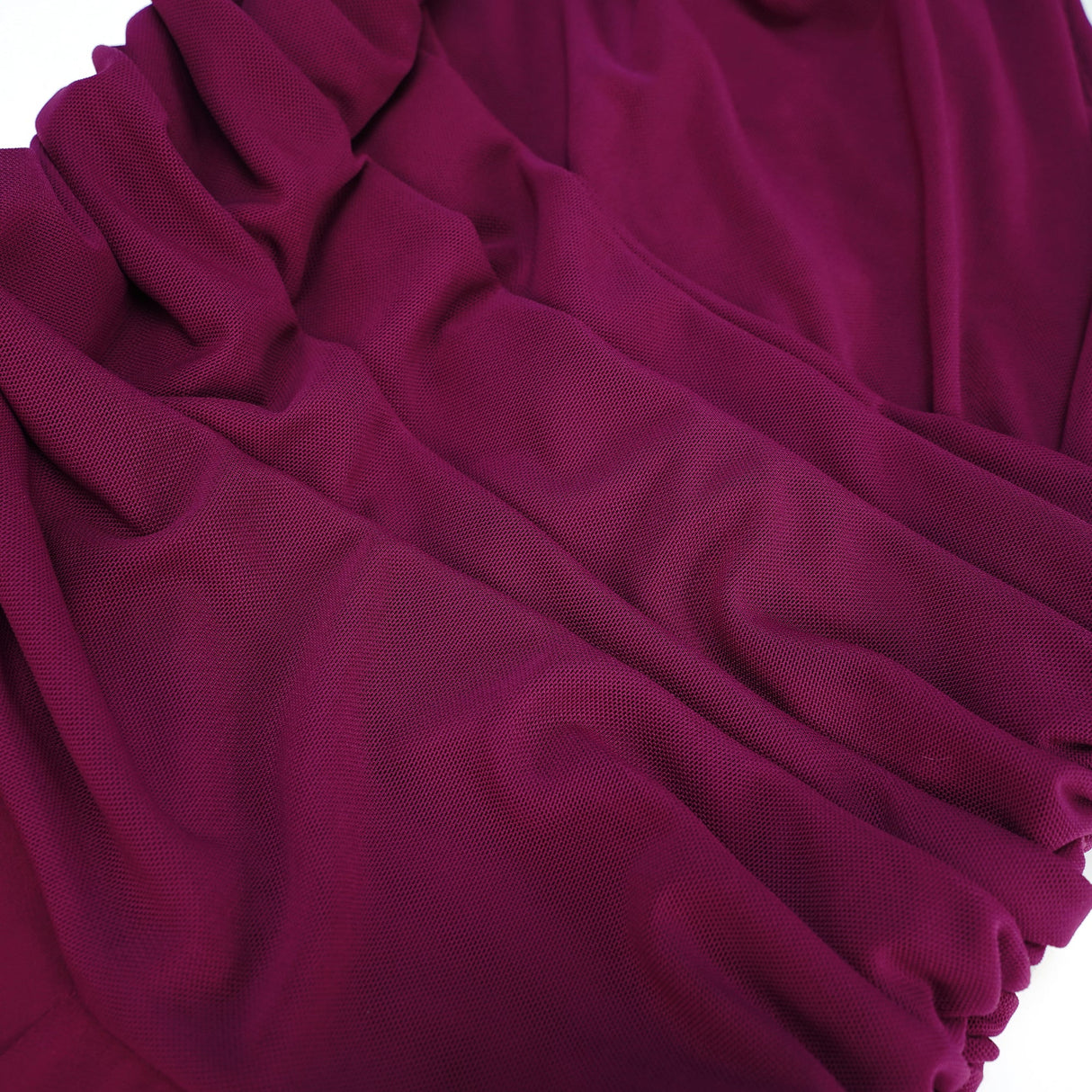 Aurohaya Kerstin Purple Ruched Maxi Dress