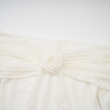 Aurohaya Wanda white glittered floral-appliqué knit maxi dress
