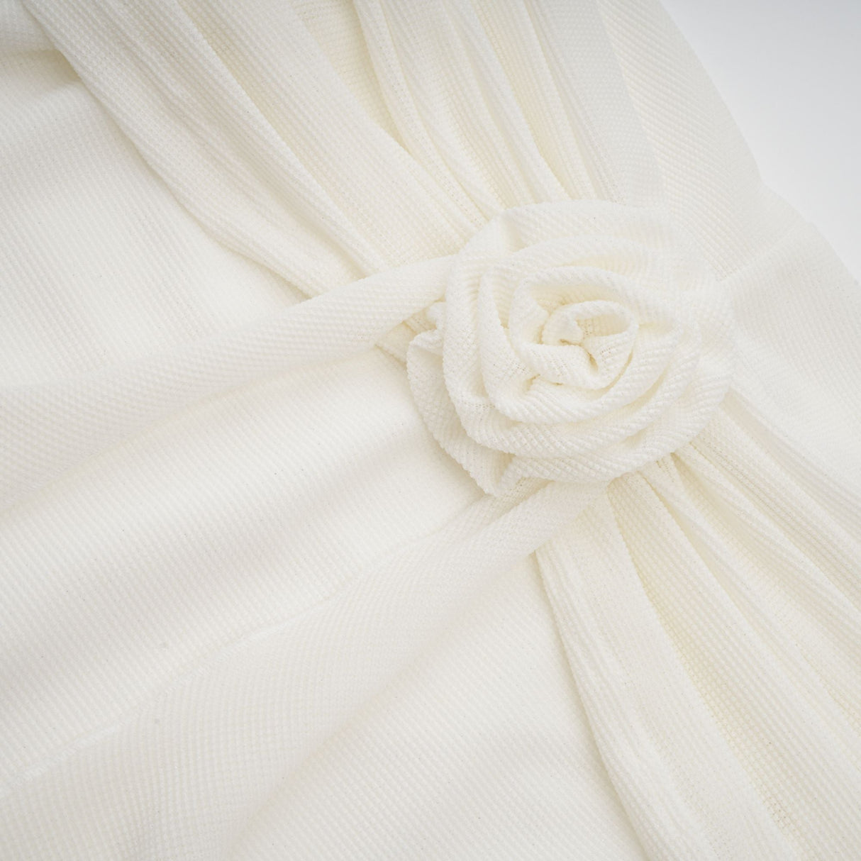 Aurohaya Wanda white glittered floral-appliqué knit maxi dress
