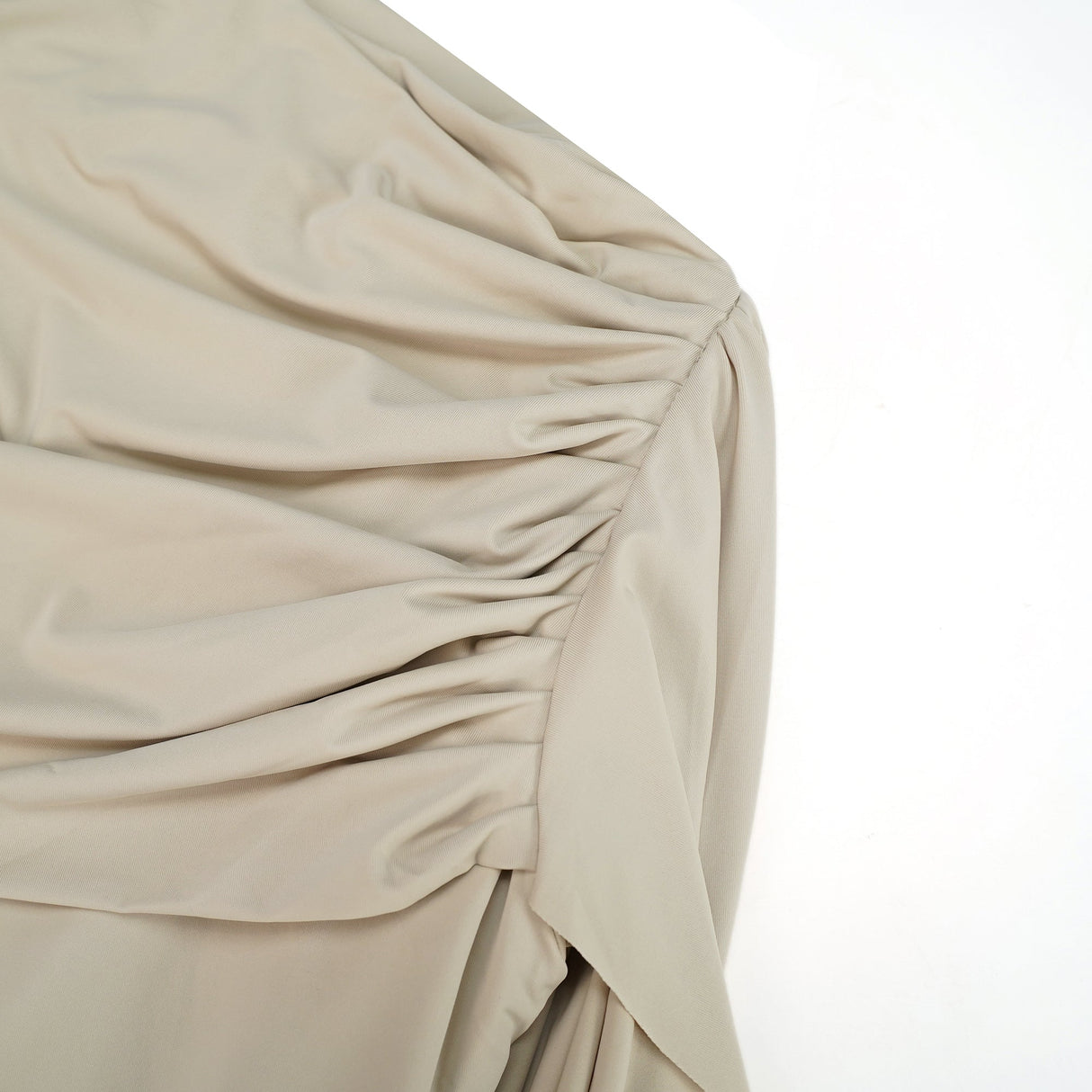 Aurohaya Gaëlle Neutrals Ribbon-design Draped Maxi Dress