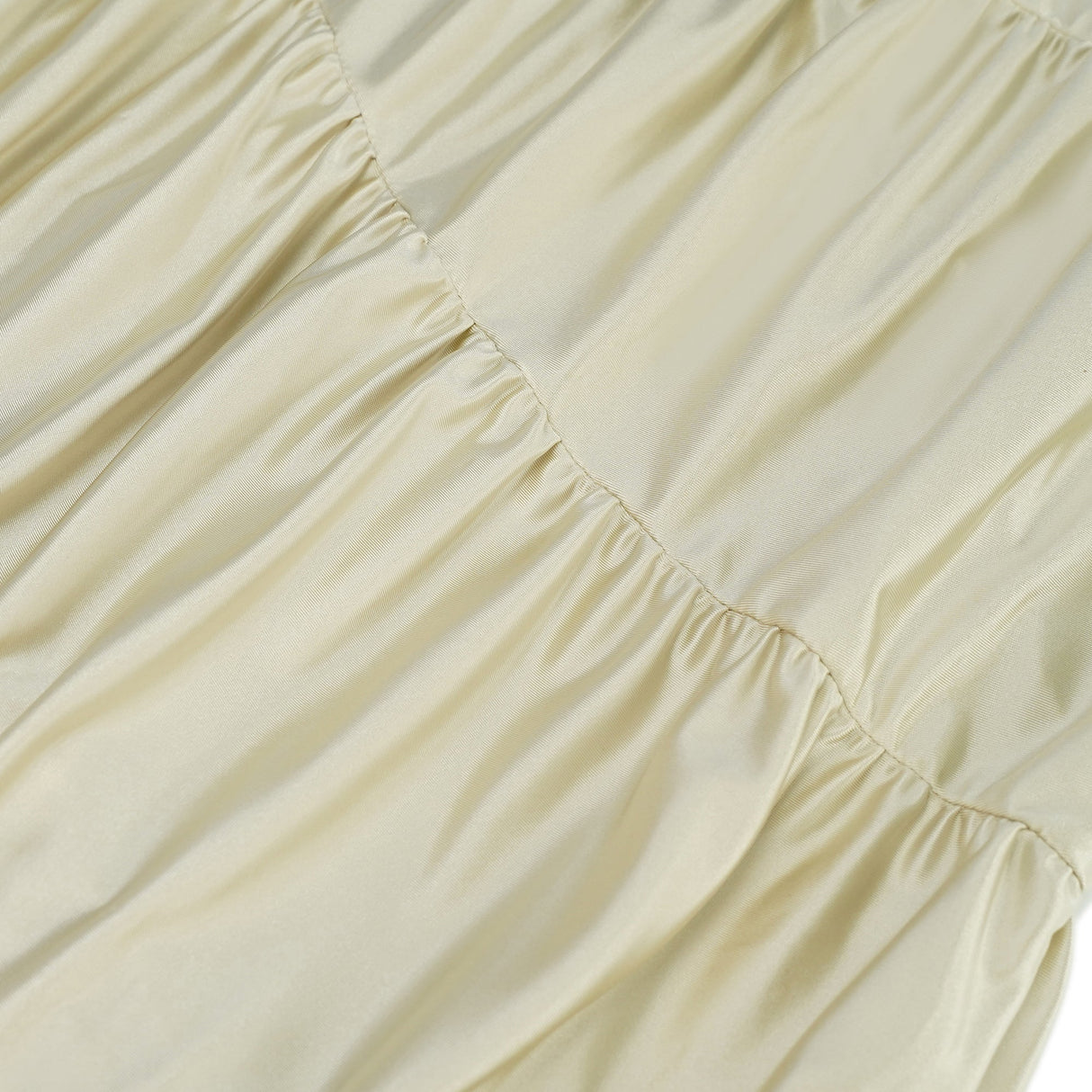 Aurohaya Cecilia Neutral Sea Ammonite Shirred Maxi Dress