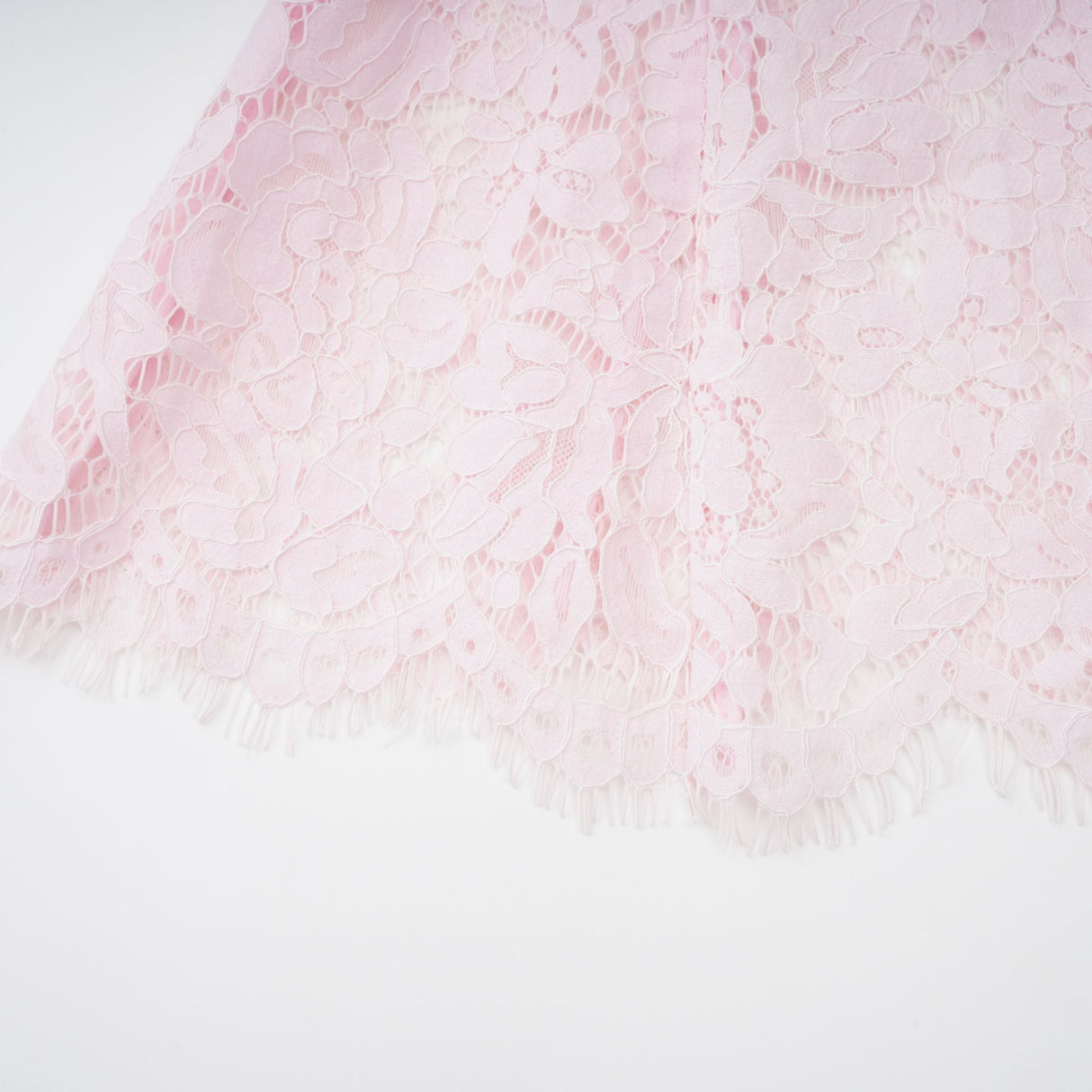 Aurohaya Sabine Pink Floral Lace Mermaid Midi Dress