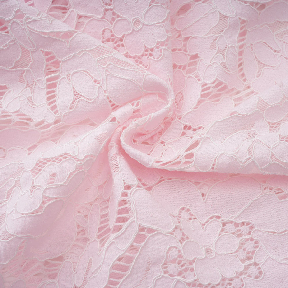 Aurohaya Sabine Pink Floral Lace Mermaid Midi Dress