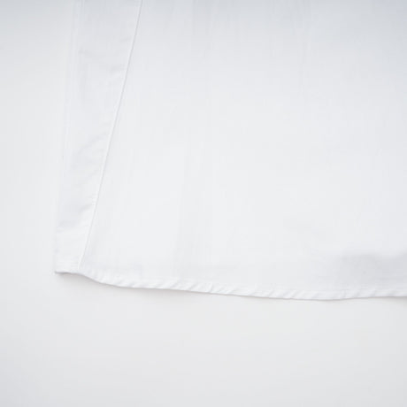 Aurohaya Dulcie white front-slit shirred shirt dress