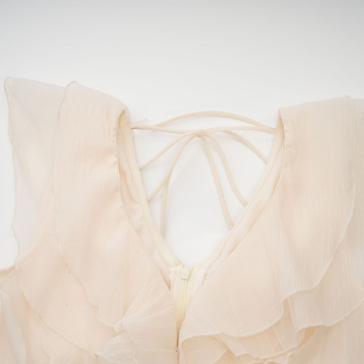 Aurohaya Hélène faux-flower layered ruffled mini dress