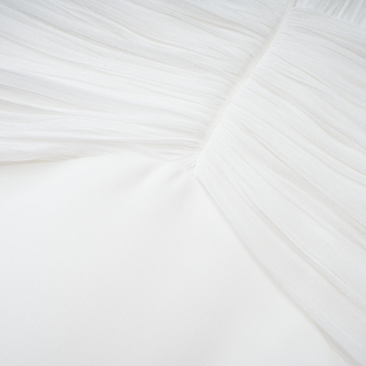 Aurohaya Emmeline White Train Design Gathered Maxi Dress