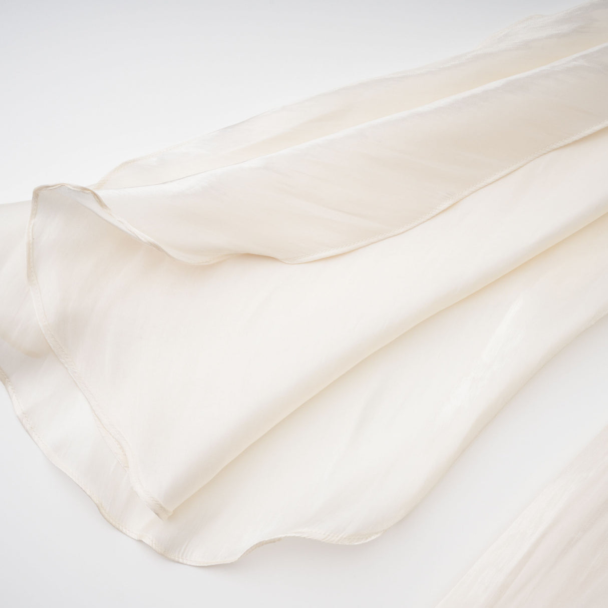 Aurohaya Gustave Neutral Ruched Cape Ruffled Maxi Dress