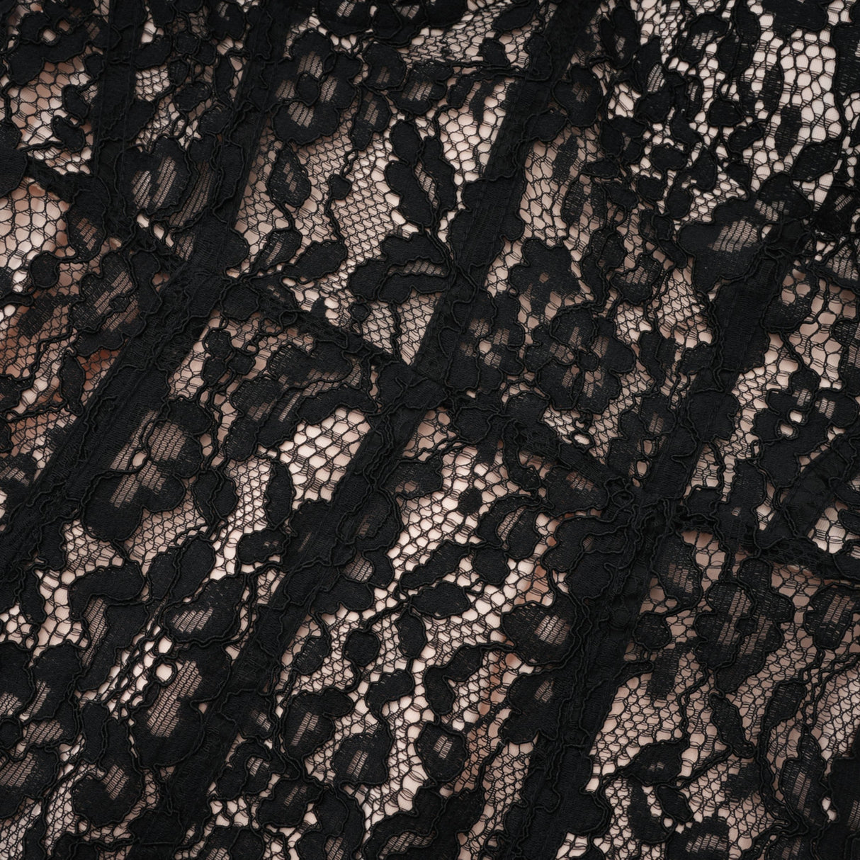 Aurohaya Giorgia Black Floral Lace Corset Maxi Dress