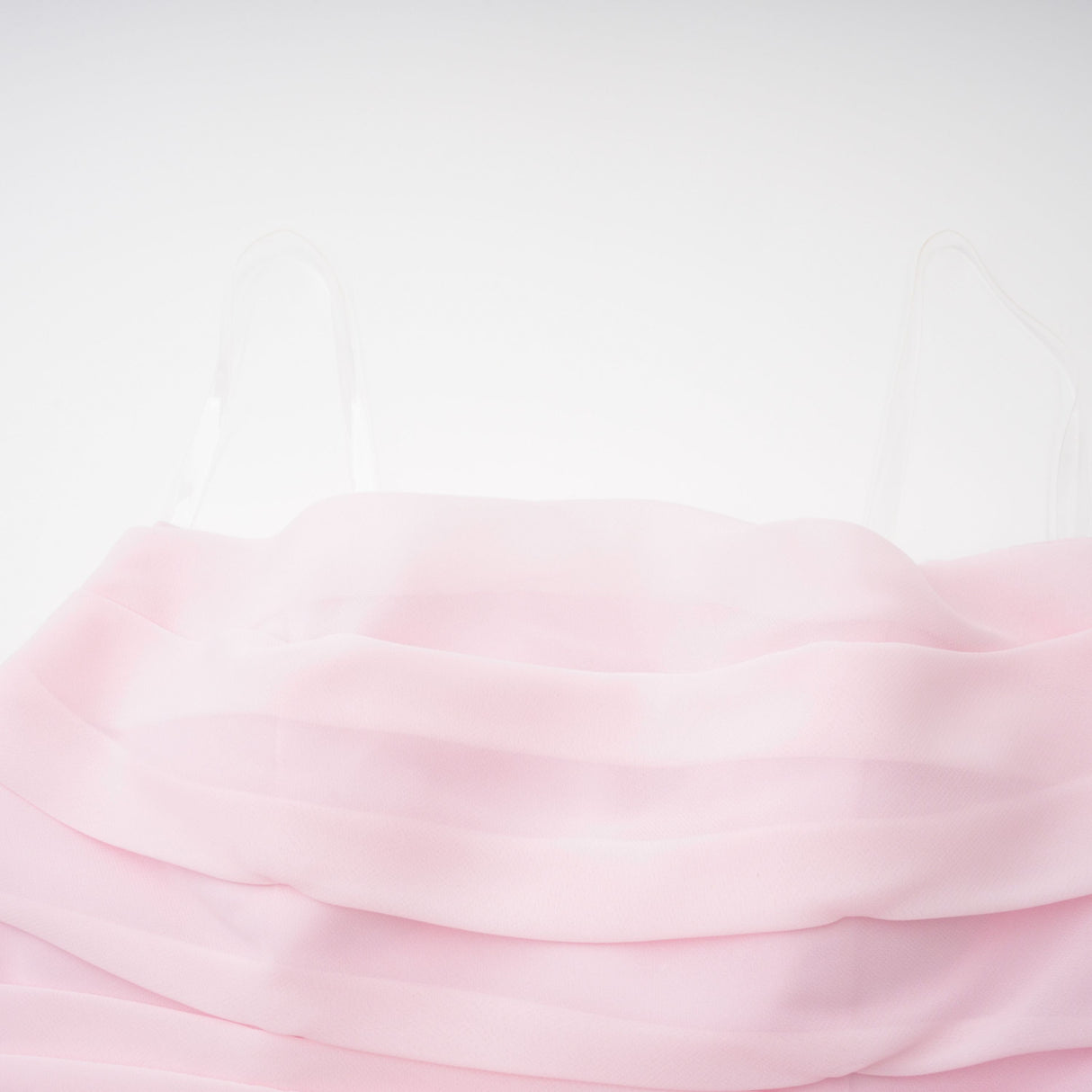 Aurohaya Romane Pink Strapless Corset Chiffon Maxi Dress