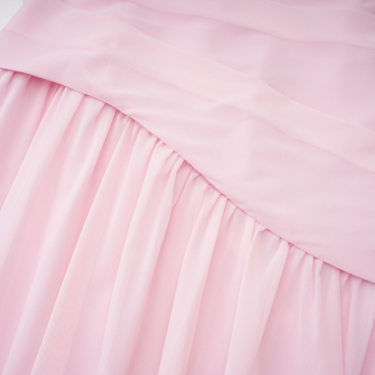 Aurohaya Romane Pink Strapless Corset Chiffon Maxi Dress