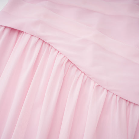 Aurohaya Romane Pink Strapless Corset Chiffon Maxi Dress