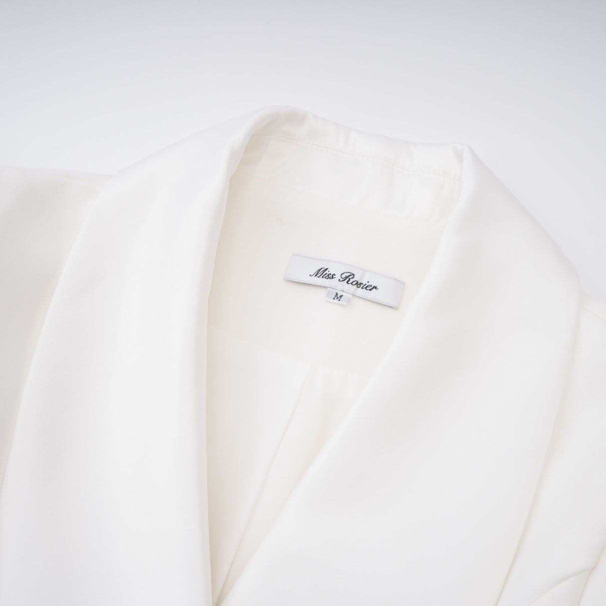Aurohaya Acharya White Shawl Lapel Mini Dress