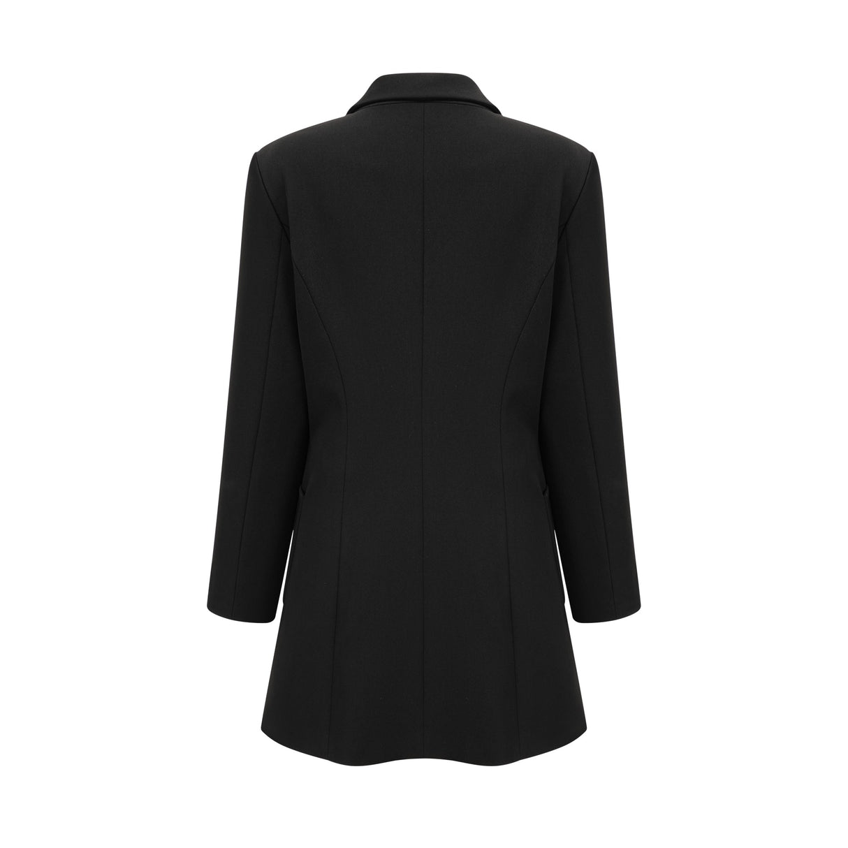 Aurohaya Aurore black single-breasted blazer dress