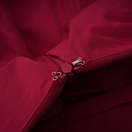 Aurohaya Lauren Red Ruched Shawl Detail Maxi Dress