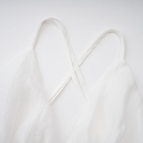 Aurohaya Quincie white shirred flounced mini dress