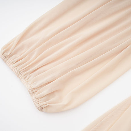 Aurohaya Annabelle Yellow Lantern Sleeve Pleated Maxi Dress