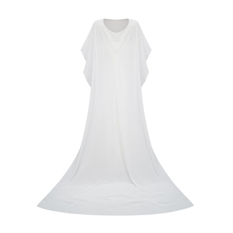 Aurohaya Léonie White Tulle Cape & Dress Set