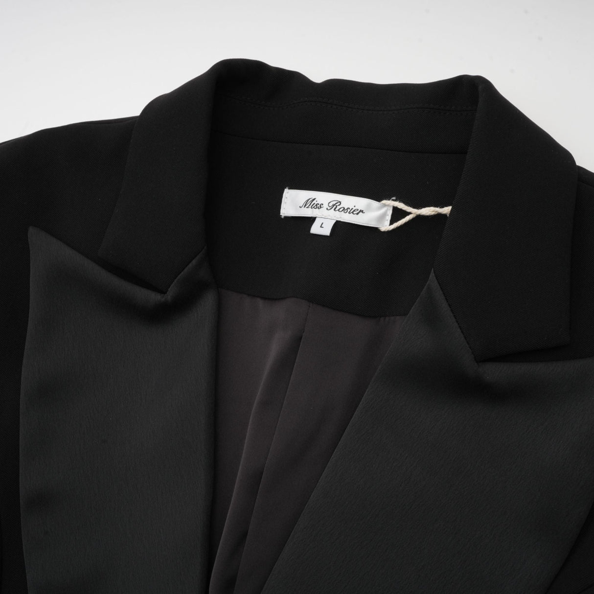 Aurohaya Aurore black single-breasted blazer dress