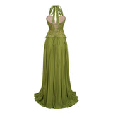 Isaline Emerald Corset Maxi Dress