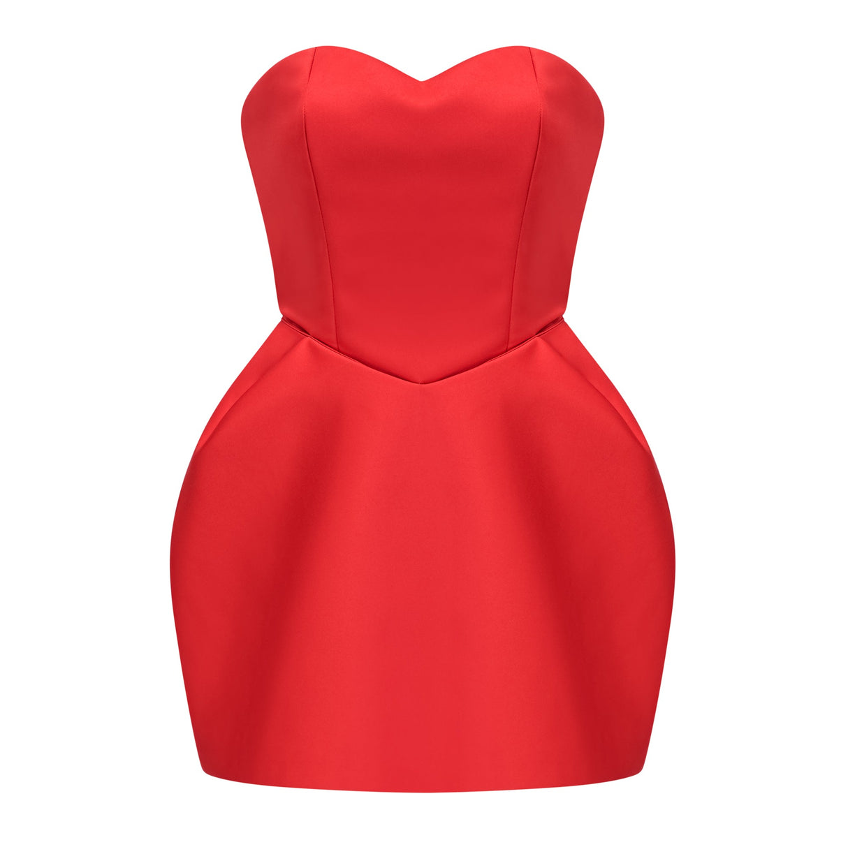 Aurohaya Laure Red Heart Off-shoulder Mini Dress