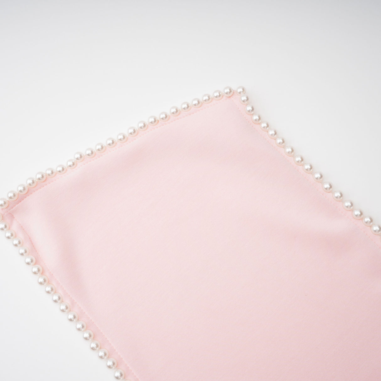 Aurohaya Piroska Pink Sleeveless Pearl Trim Mini Dress