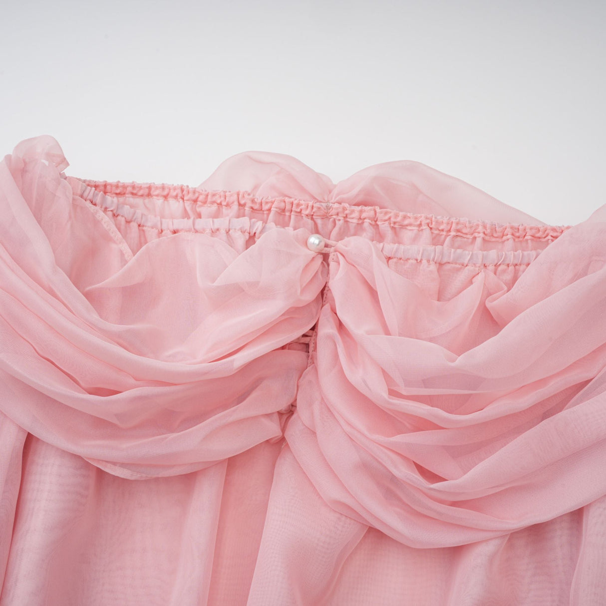 Aurohaya Avril pink bow draped slip mini dress