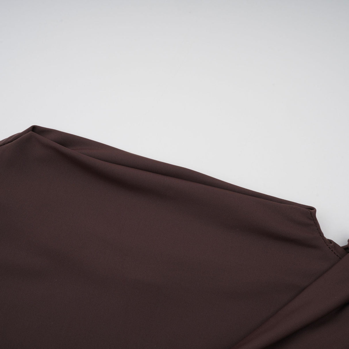 Aurohaya Fée Brown Asymmetrical Ruched Mini Dress