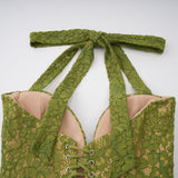 Isaline Emerald Corset Maxi Dress