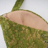 Isaline Emerald Corset Maxi Dress