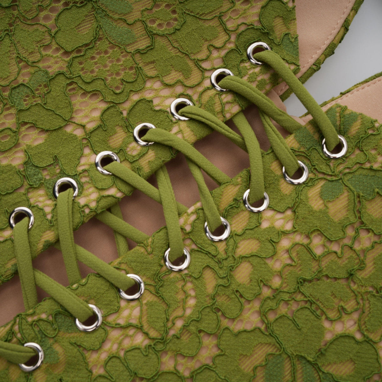 Aurohaya Isaline Emerald Corset Maxi Dress