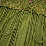 Isaline Emerald Corset Maxi Dress