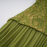 Isaline Emerald Corset Maxi Dress