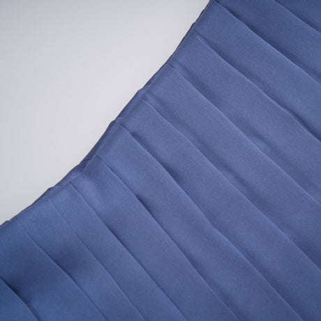 Aurohaya Angelína Blue Diagonal Pleated Gathered Maxi Gown