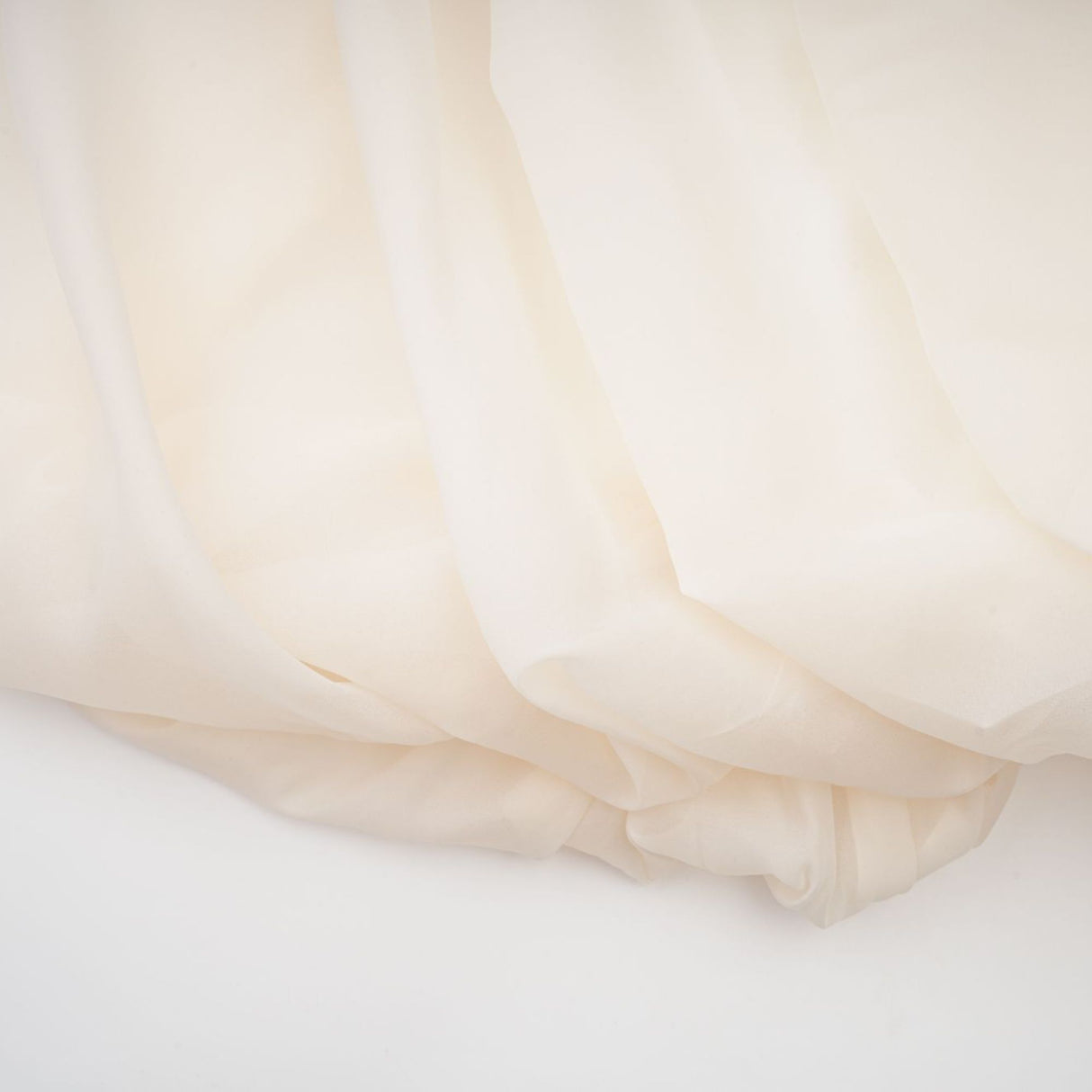 Aurohaya Riley Cream White Draped Tulle Maxi Dress