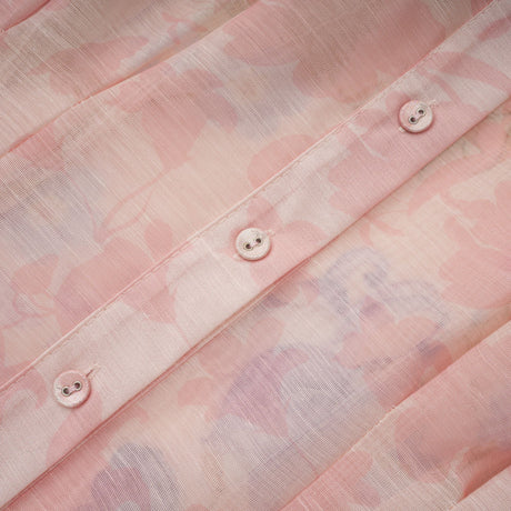Aurohaya Delphine Pink Floral Print Maxi Dress