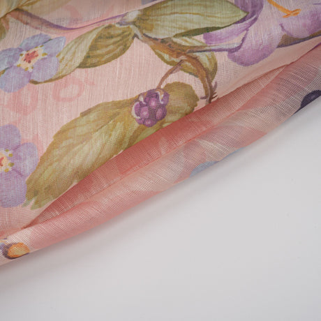 Aurohaya Delphine Pink Floral Print Maxi Dress