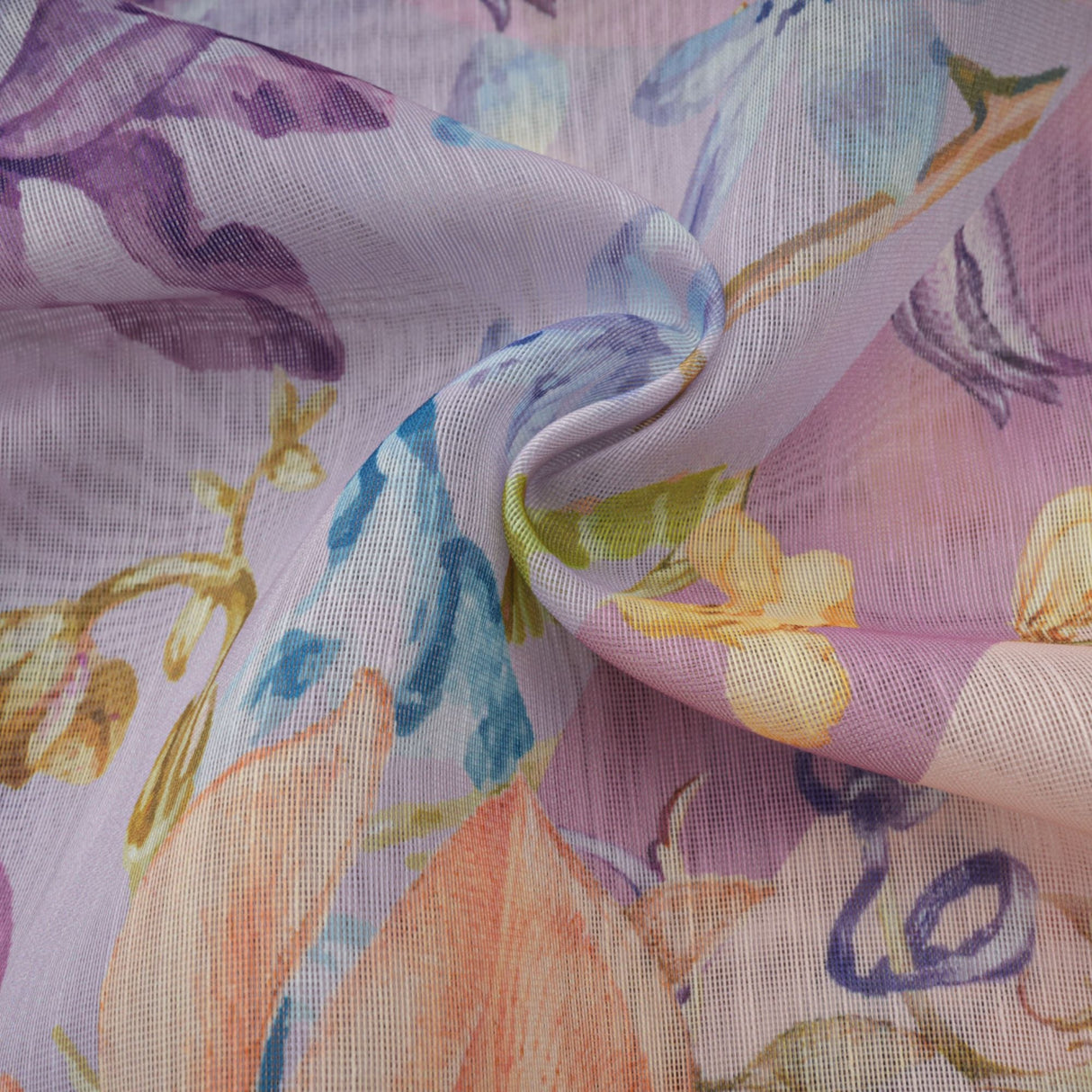 Aurohaya Delphine Pink Floral Print Maxi Dress
