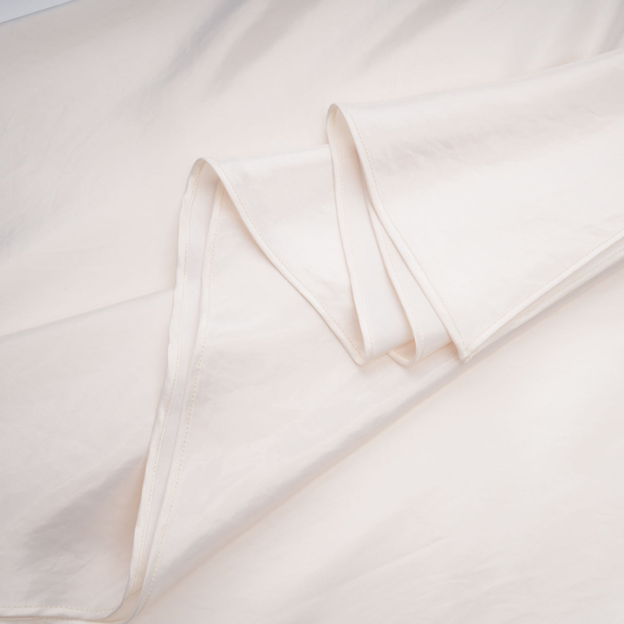 Aurohaya Lilla Beige Strapless Ruffled Satin Maxi Dress