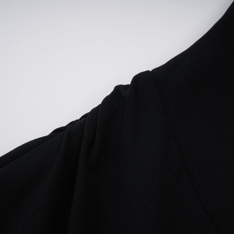 Aurohaya Kaelin Black Halterneck Cut Out Maxi Dress